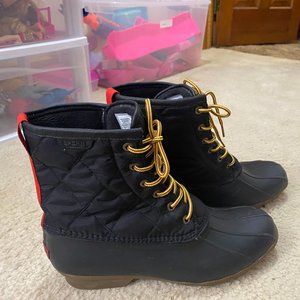 Men's Black Sperry Duck Boots, Size 11